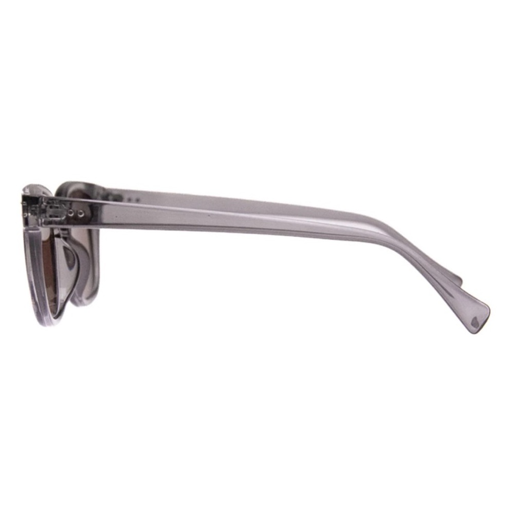 Grey clear frame Classic rectangular shape brown tinted fashion sunglasses - Picture 4 of 5
